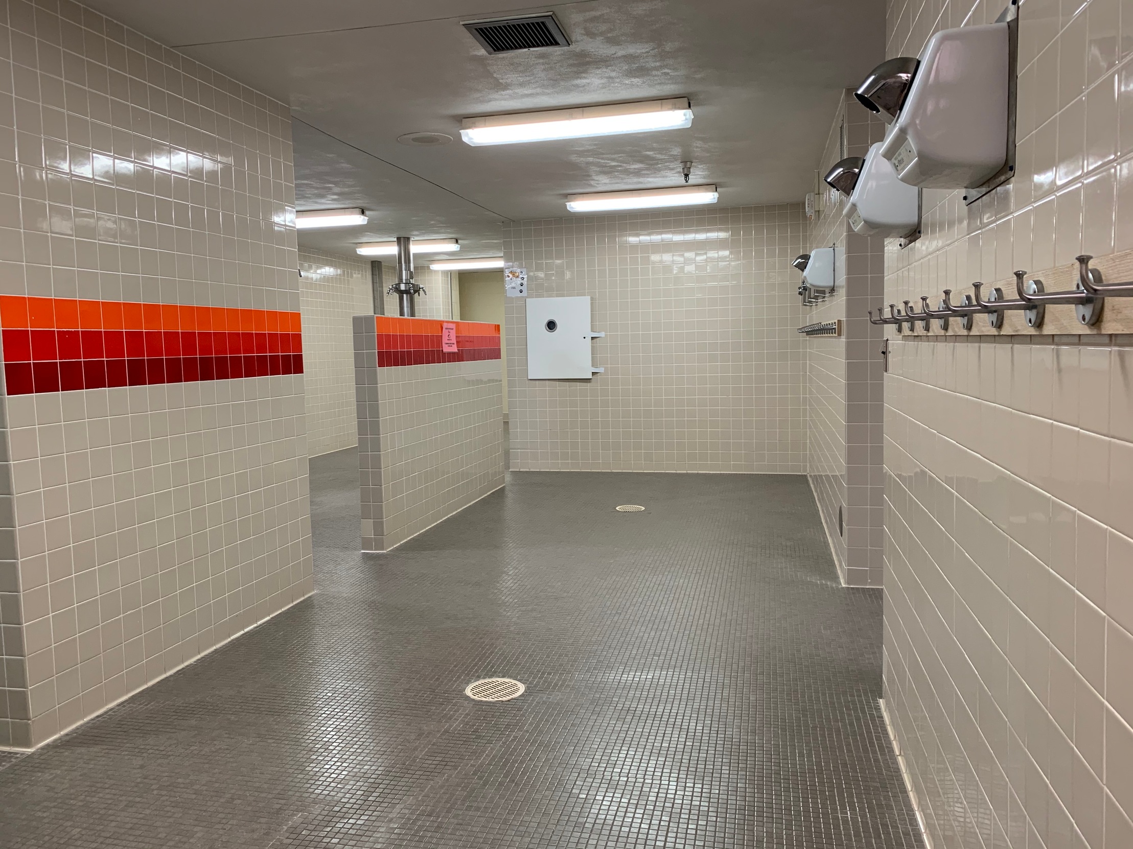 Shower/drying area, SDC Women's Public Locker Room 109