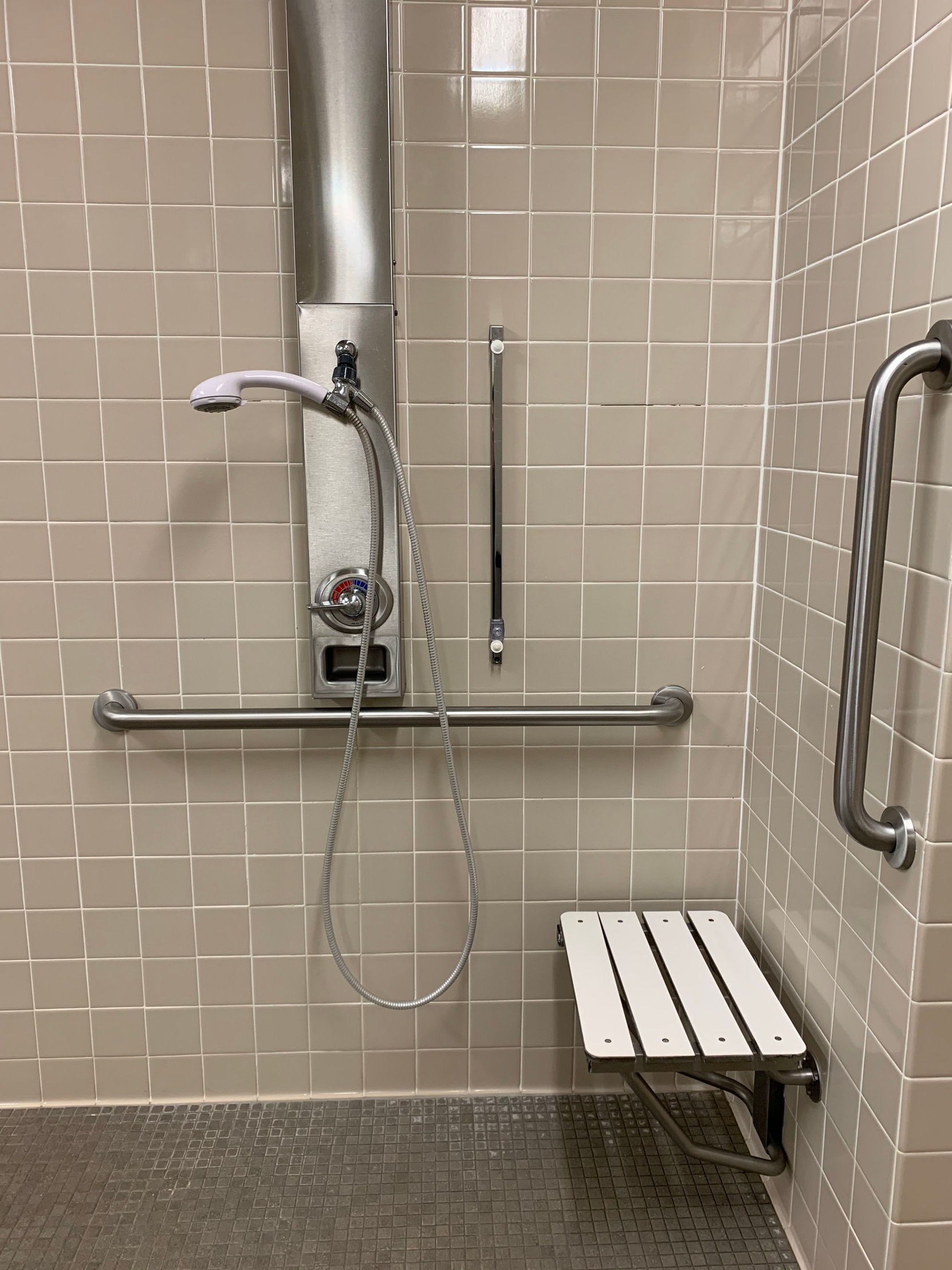 Handicap shower, SDC Women's Public Locker Room 109