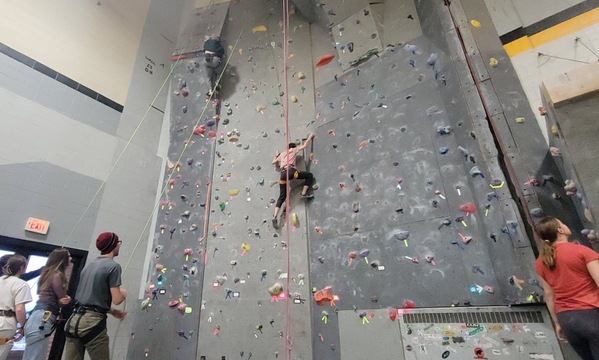 Climbing wall located in the SDC Multipurpose Gym.