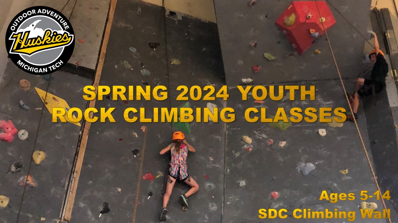 Spring 2024 Youth Rock Climbing Classes
Ages 5-14
SDC Climbing Wall